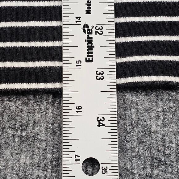 Karen Scott Sport Sweater Dress Womens Size XS Black Pink White 100% Cotton - Picture 4 of 7